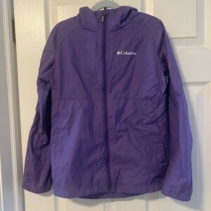 Columbia Girls Windbreaker / Raincoat Jacket Sz M
